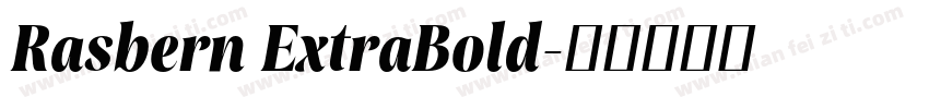 Rasbern ExtraBold字体转换